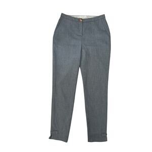 TED BAKER Nadaet Bow Detail Textured Trousers in Gray Size 2 (Ted size 0) Womens
